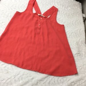 Coral Blouse Tank Top